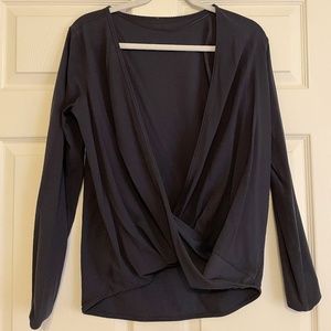 Lululemon black criss cross long sleeve shirt